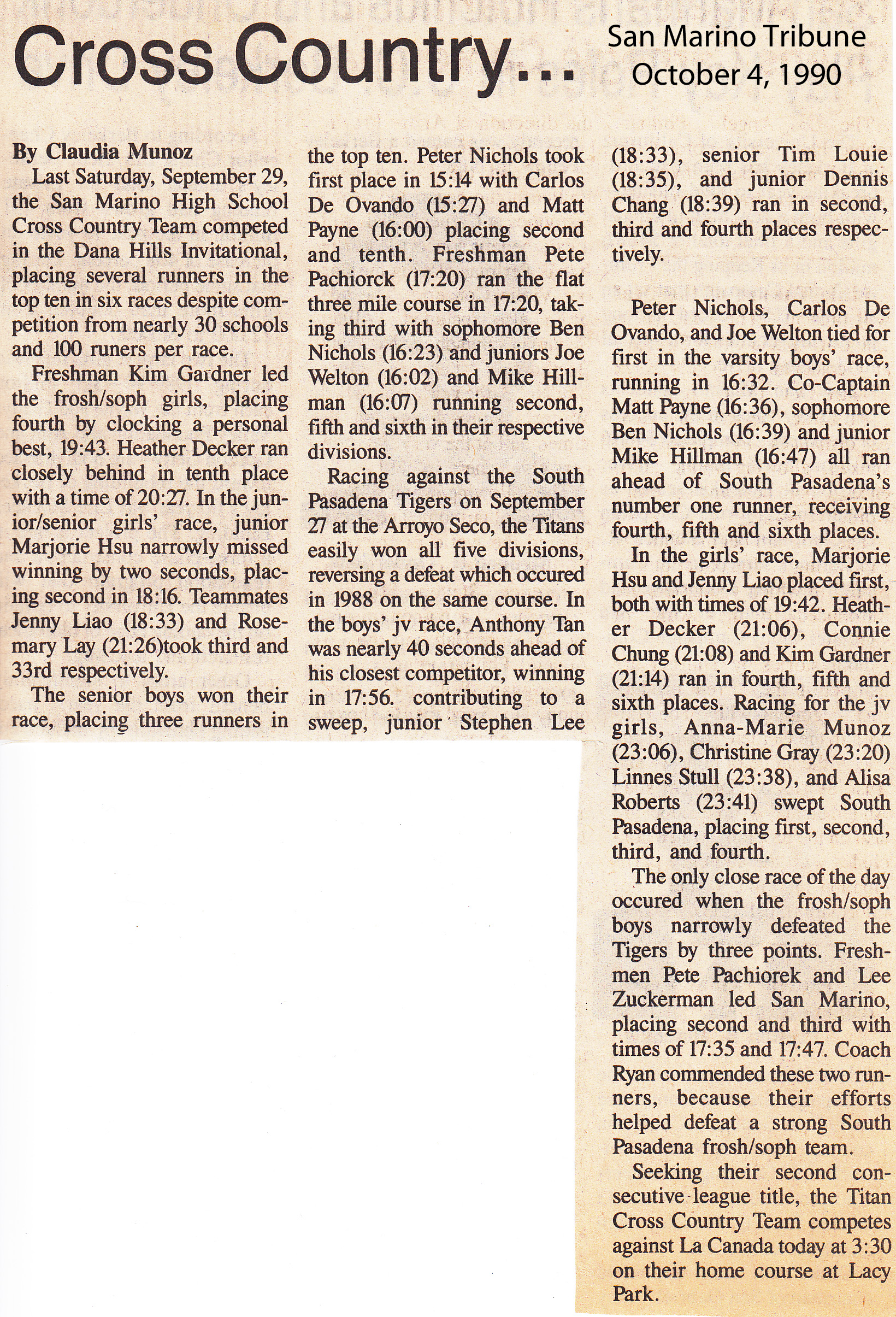 1990-09-29 - Tribune article