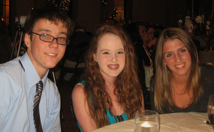 2010-12 (banquet) - Robbie, Caitlin, Lindsay