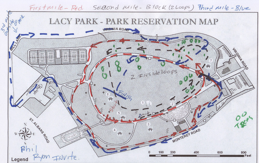 Map - Lacy Park course