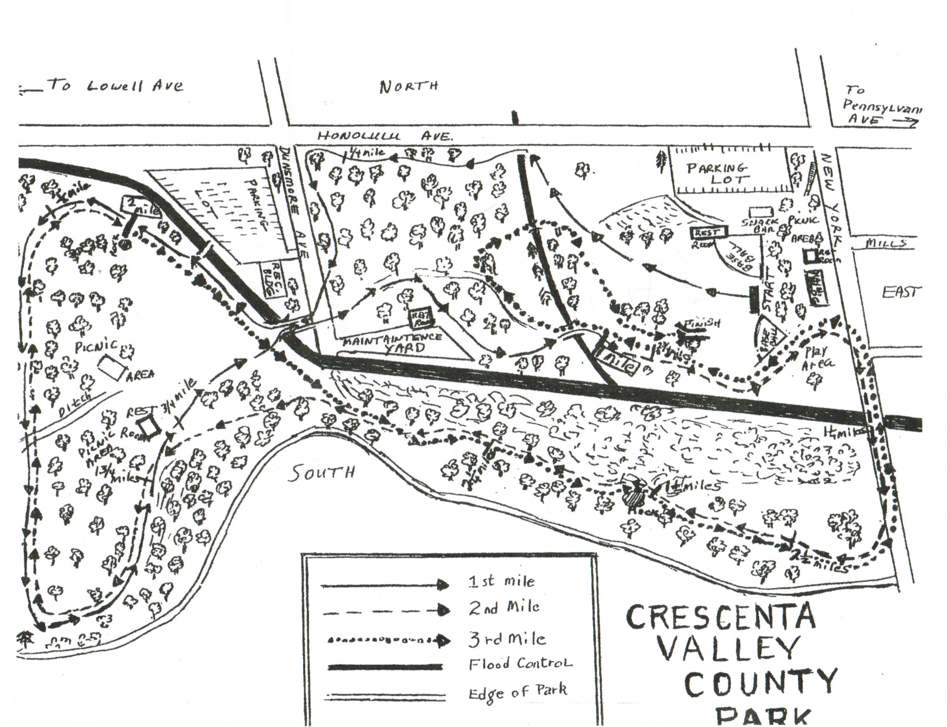 Map of Crescenta Valley XC course