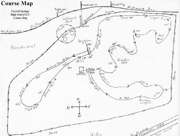 Crystal Springs course map