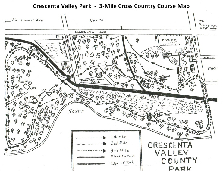 Map of Crescenta Valley XC course